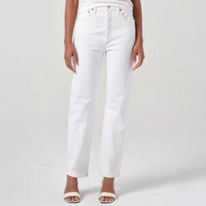 Agolde 90's Pinch Waist High Rise Straight w/ frayed hem- Size 24